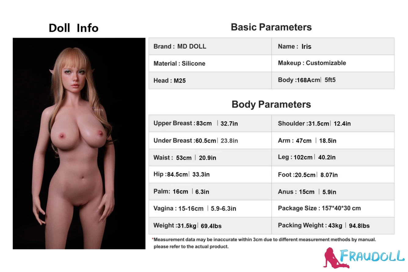 Silikon 168cm F-Cup sexpuppe Iris