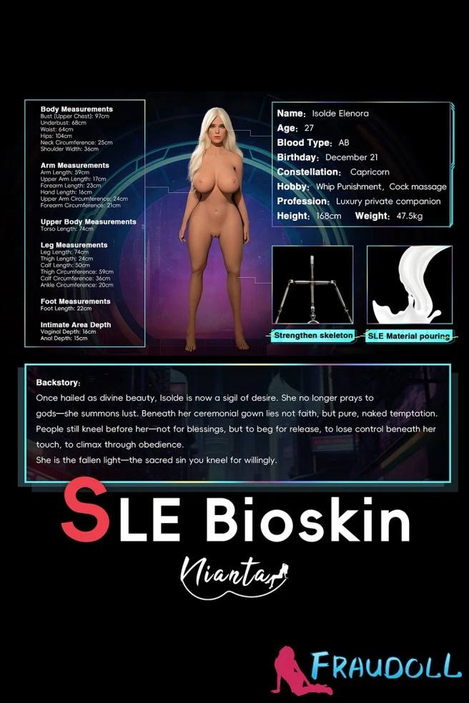 168cm Isolde Elenora sexpuppe real TPE