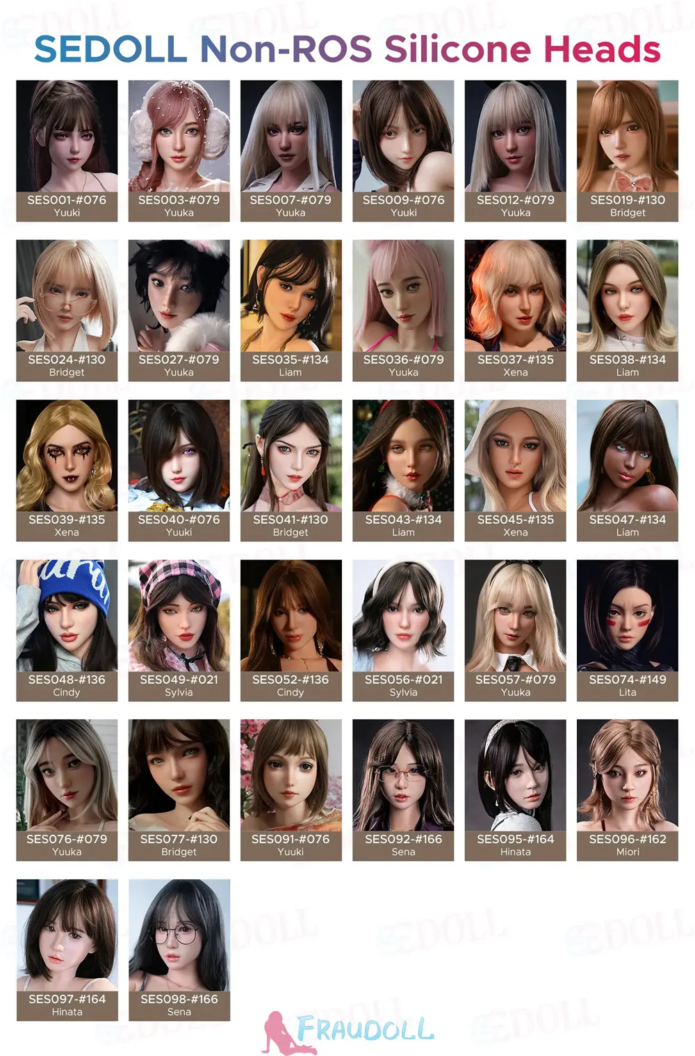 SE Doll Non ROS Silicone Heads