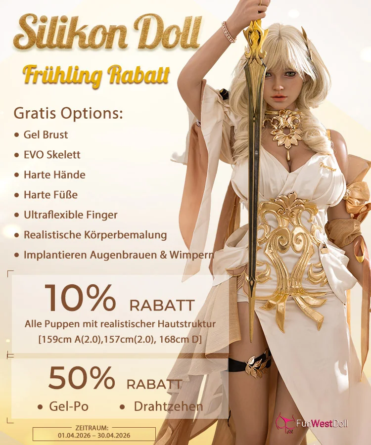 Frühling Rabatt Funwest Silikon Doll