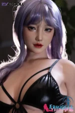 Schwarze Lederjacke Mädchen 172cm  D-Cup Evas