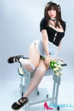 Qamar 166cm Luxus Sexpuppen aus Silikon mit C-Cup kleine Brust Skinny Irontech Doll – Bild 6