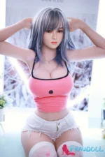 E-Cup Liebespuppe aus Silikonkopf 161cm